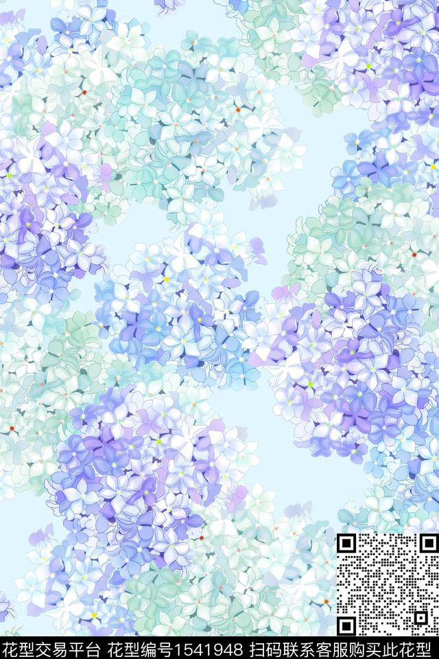小清新小碎花花卉数码印花华亿平台下载（图片编号: 1541948） - 瓦栏（Walan）