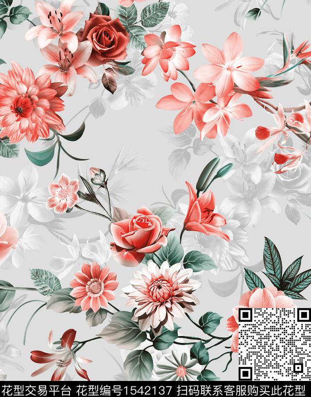 flowersdigitalprinting数码印花华亿平台下载（图片编号: 1542137） - 瓦栏（Walan）