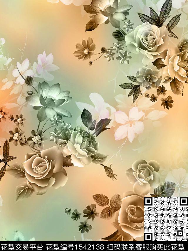 flowersdigitalprinting数码印花华亿平台下载（图片编号: 1542138） - 瓦栏（Walan）