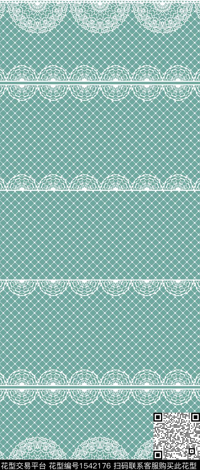 网布蕾丝格子真丝数码印花华亿平台下载（图片编号: 1542176） - 瓦栏（Walan）