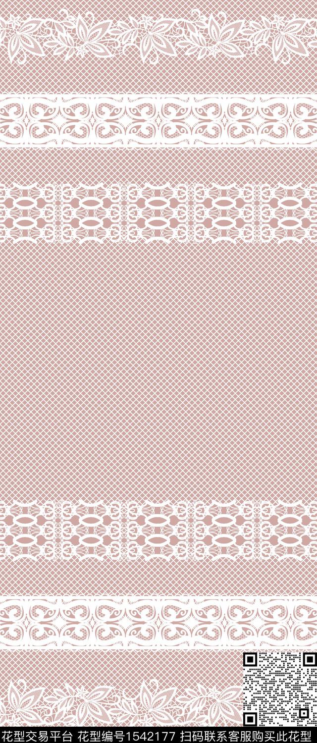 网布蕾丝格子真丝数码印花华亿平台下载（图片编号: 1542177） - 瓦栏（Walan）