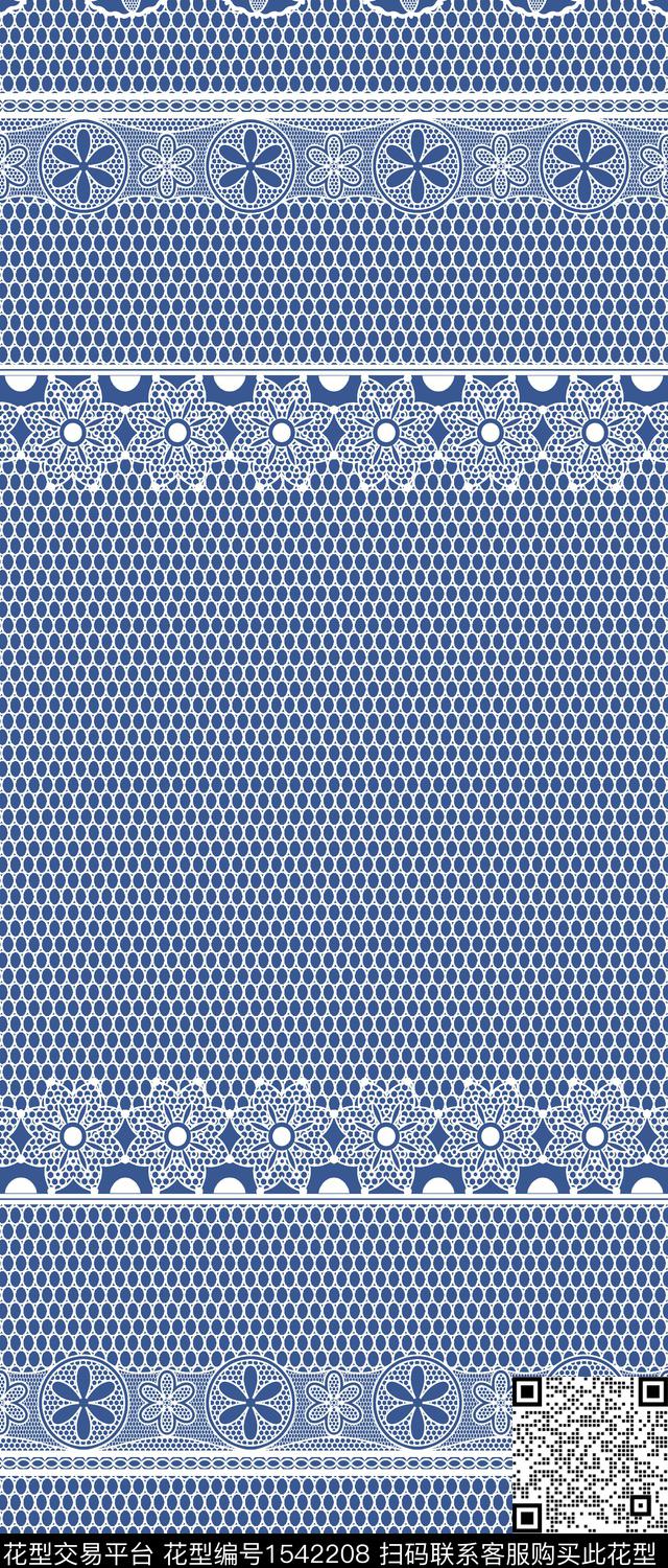 网布蕾丝格子真丝数码印花华亿平台下载（图片编号: 1542208） - 瓦栏（Walan）