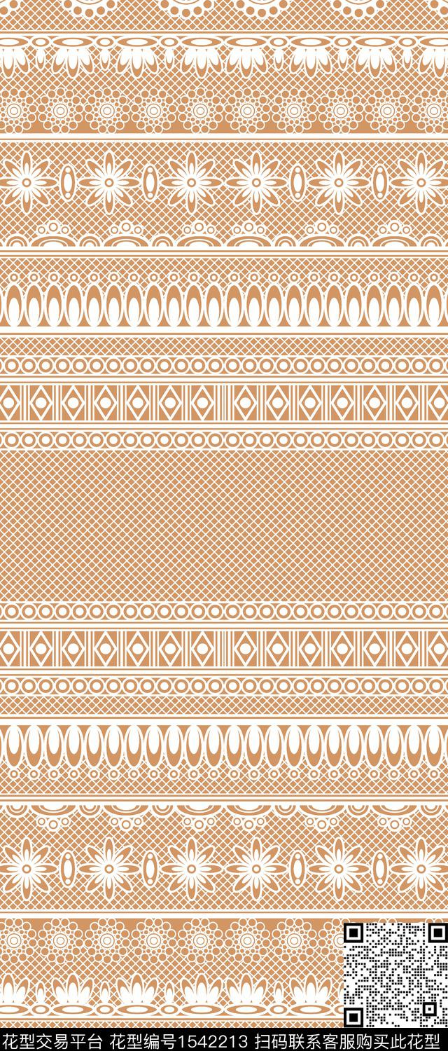 网布蕾丝真丝定位花数码印花华亿平台下载（图片编号: 1542213） - 瓦栏（Walan）