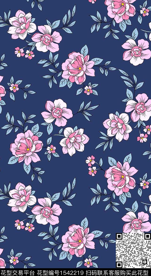 flowerswomenswearprinting传统印花华亿平台下载（图片编号: 1542219） - 瓦栏（Walan）