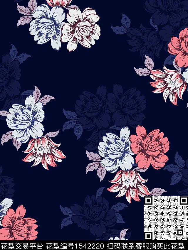 flowerswomenswearprinting数码印花华亿平台下载（图片编号: 1542220） - 瓦栏（Walan）