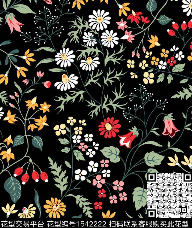 flowersfloralwomenswear数码印花华亿平台下载（图片编号: 1542222） - 瓦栏（Walan）