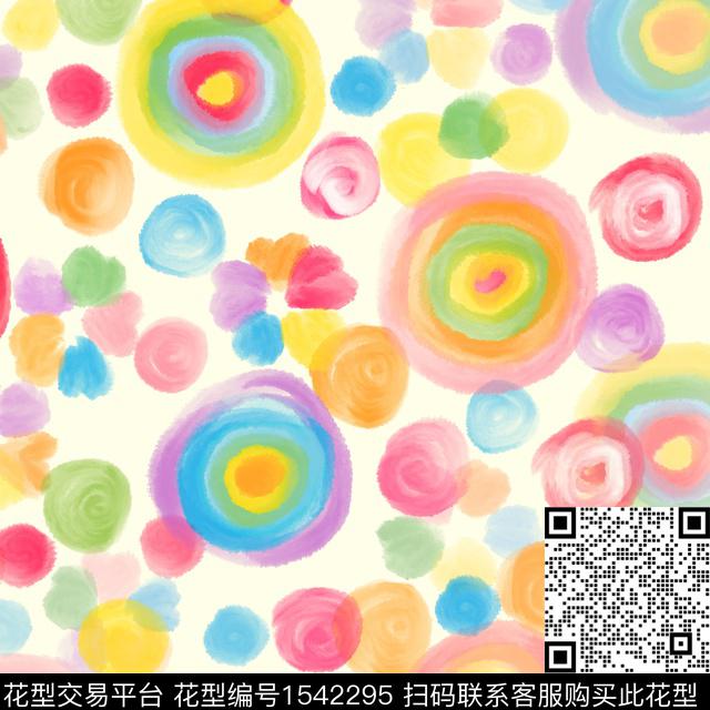 可爱抽象几何传统印花华亿平台下载（图片编号: 1542295） - 瓦栏（Walan）