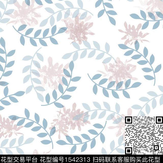 叶子清爽女装传统印花华亿平台下载（图片编号: 1542313） - 瓦栏（Walan）