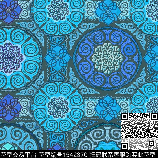 民族风celticireland数码印花华亿平台下载（图片编号: 1542370） - 瓦栏（Walan）