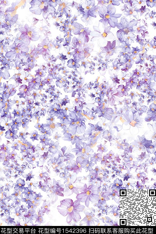 水彩春夏华亿平台小碎花数码印花华亿平台下载（图片编号: 1542396） - 瓦栏（Walan）