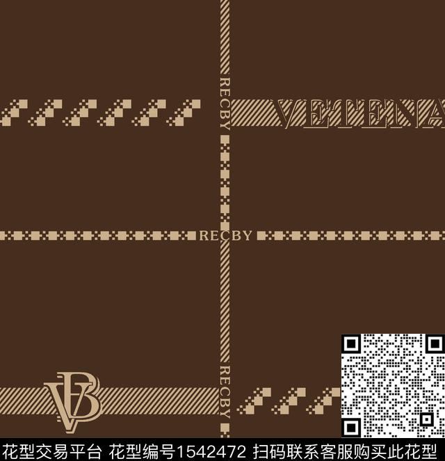 格子字母男装数码印花华亿平台下载（图片编号: 1542472） - 瓦栏（Walan）