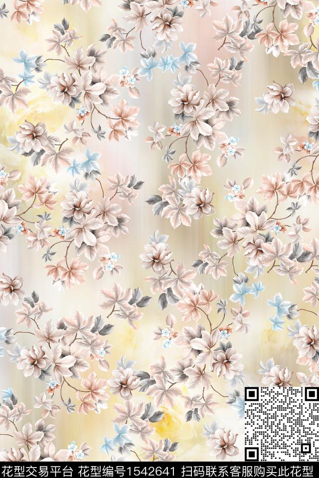 女装小碎花花卉数码印花华亿平台下载（图片编号: 1542641） - 瓦栏（Walan）