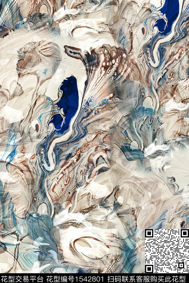 肌理抽象纹理数码印花华亿平台下载（图片编号: 1542801） - 瓦栏（Walan）