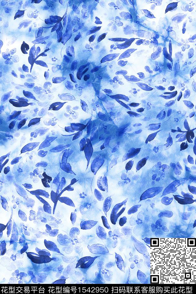 水彩花卉满版散花数码印花华亿平台下载（图片编号: 1542950） - 瓦栏（Walan）