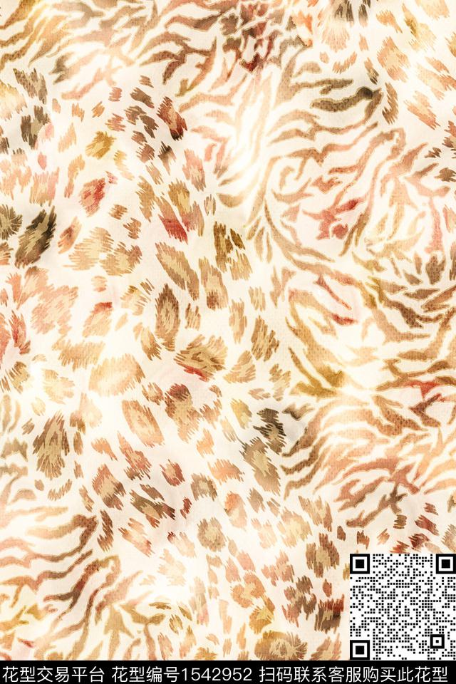 动物纹虎纹打底裤数码印花华亿平台下载（图片编号: 1542952） - 瓦栏（Walan）