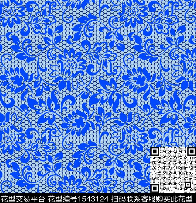 名族风花卉网格数码印花华亿平台下载（图片编号: 1543124） - 瓦栏（Walan）