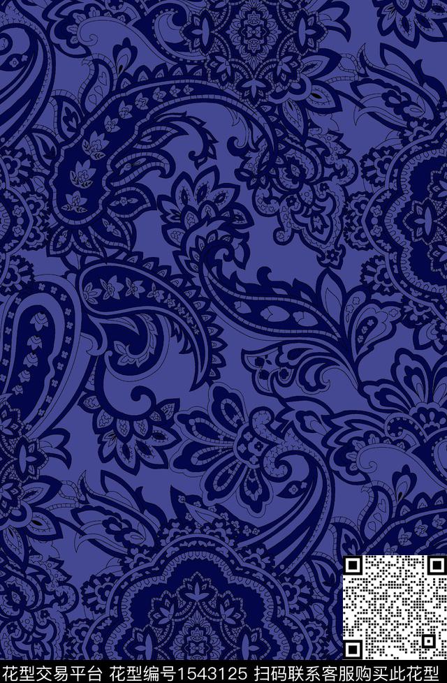 佩斯利民族风女装数码印花华亿平台下载（图片编号: 1543125） - 瓦栏（Walan）