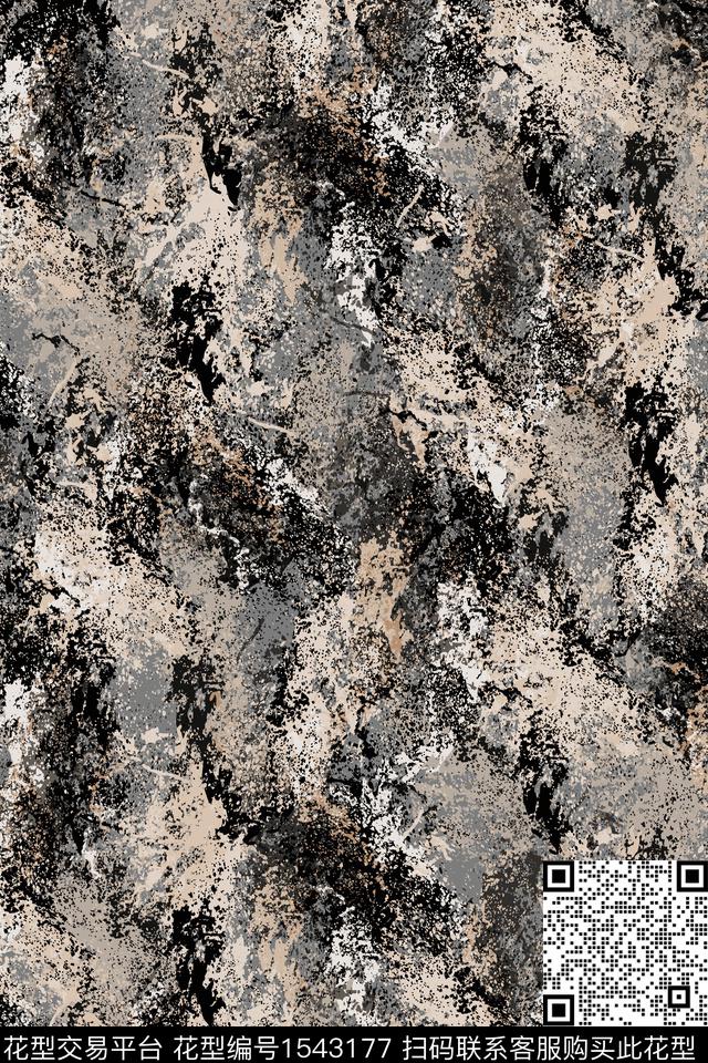 抽象肌理男装传统印花华亿平台下载（图片编号: 1543177） - 瓦栏（Walan）