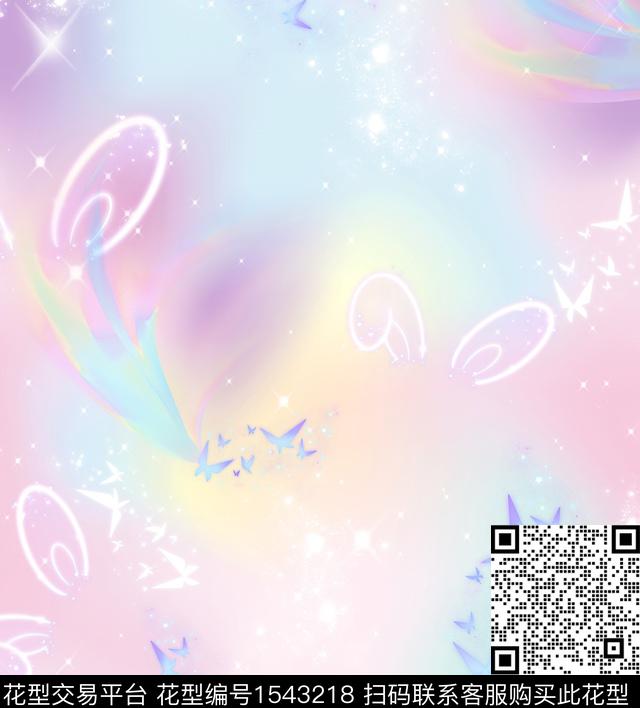 趣味少女绘画数码印花华亿平台下载（图片编号: 1543218） - 瓦栏（Walan）