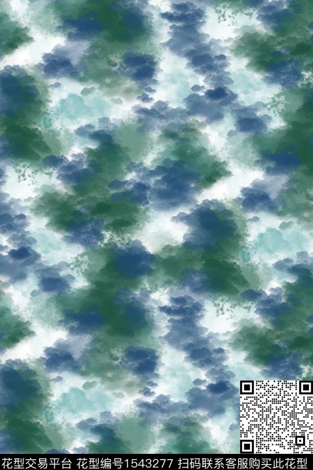 肌理笔触抽象数码印花华亿平台下载（图片编号: 1543277） - 瓦栏（Walan）