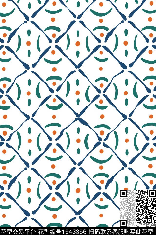 线条几何简约数码印花华亿平台下载（图片编号: 1543356） - 瓦栏（Walan）