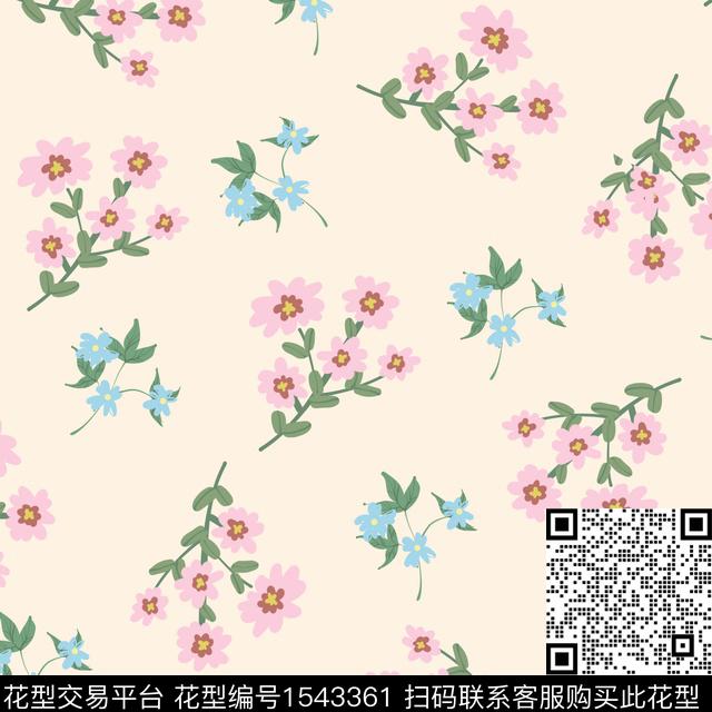 小碎花女装清爽传统印花华亿平台下载（图片编号: 1543361） - 瓦栏（Walan）