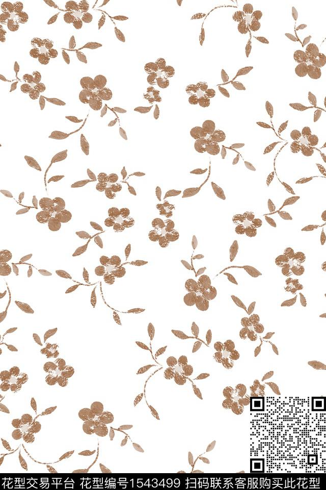 小碎花小清新春夏华亿平台数码印花华亿平台下载（图片编号: 1543499） - 瓦栏（Walan）