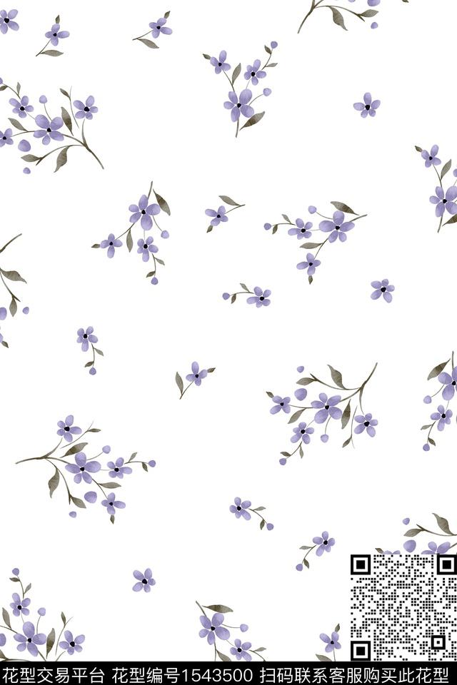 小碎花小清新春夏华亿平台数码印花华亿平台下载（图片编号: 1543500） - 瓦栏（Walan）