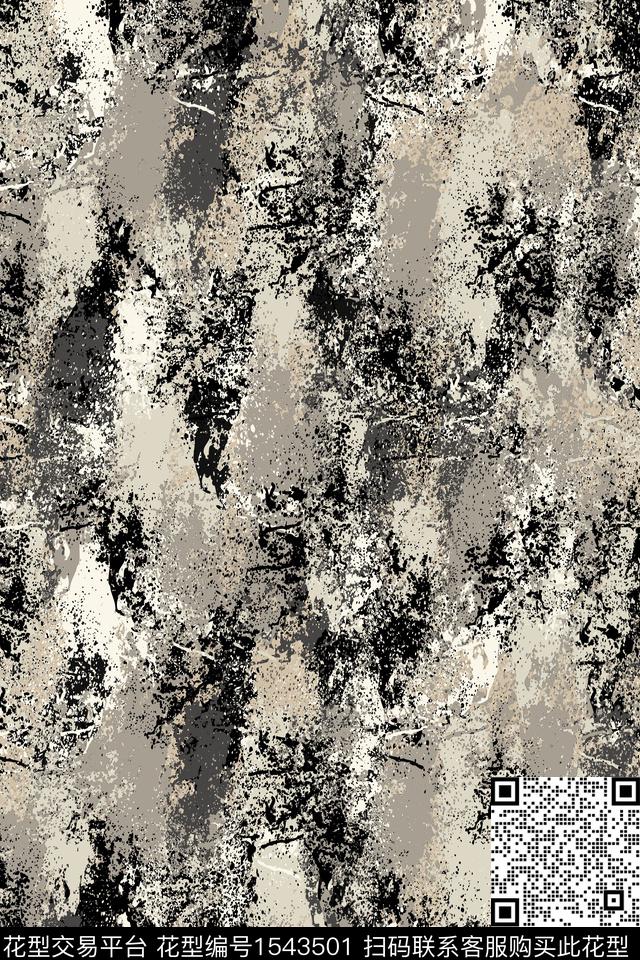 肌理抽象男装男装数码印花华亿平台下载（图片编号: 1543501） - 瓦栏（Walan）