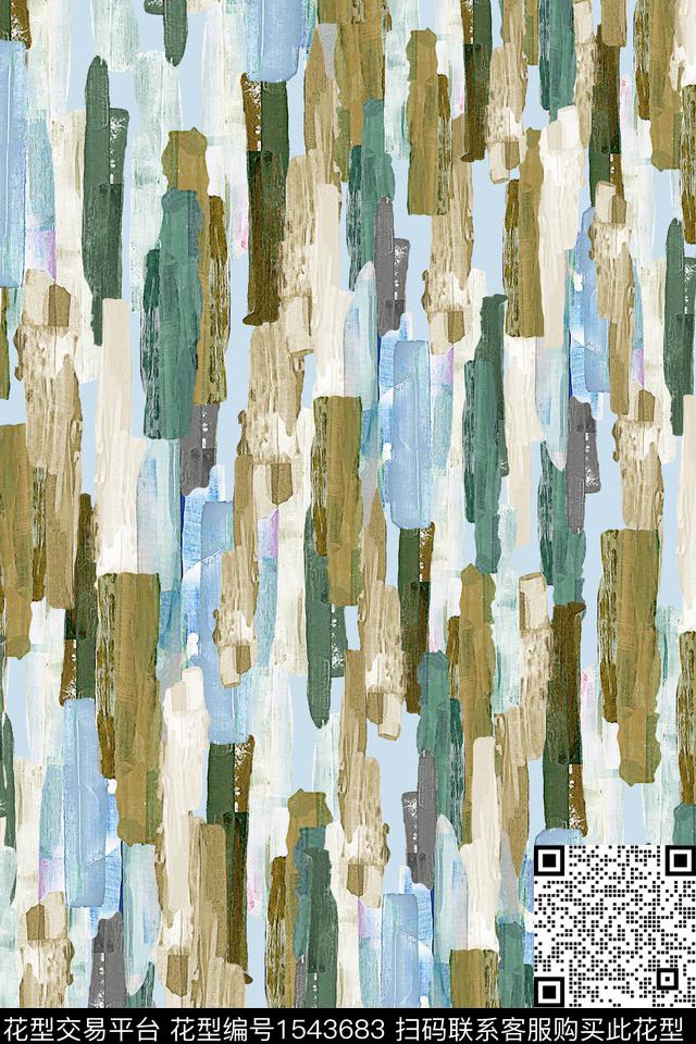 肌理抽象油画笔触数码印花华亿平台下载（图片编号: 1543683） - 瓦栏（Walan）