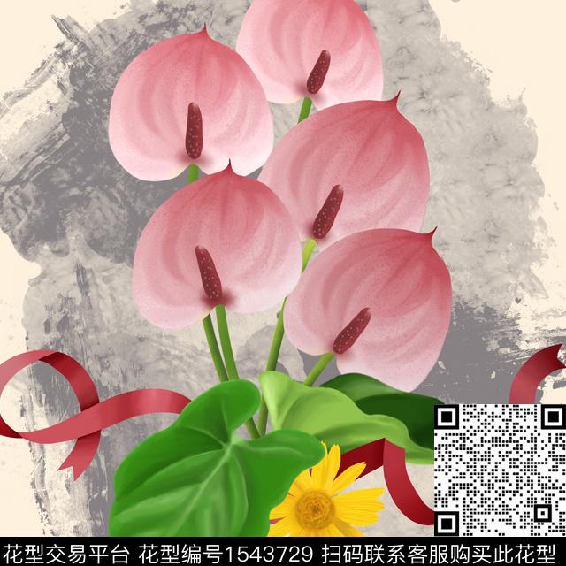 定位大花底纹传统印花华亿平台下载（图片编号: 1543729） - 瓦栏（Walan）