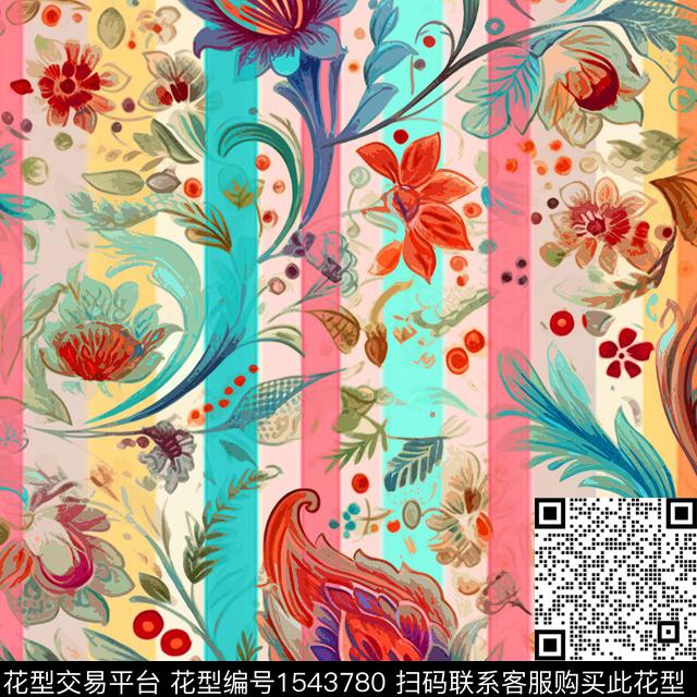 ETRO花卉定位数码印花华亿平台下载（图片编号: 1543780） - 瓦栏（Walan）