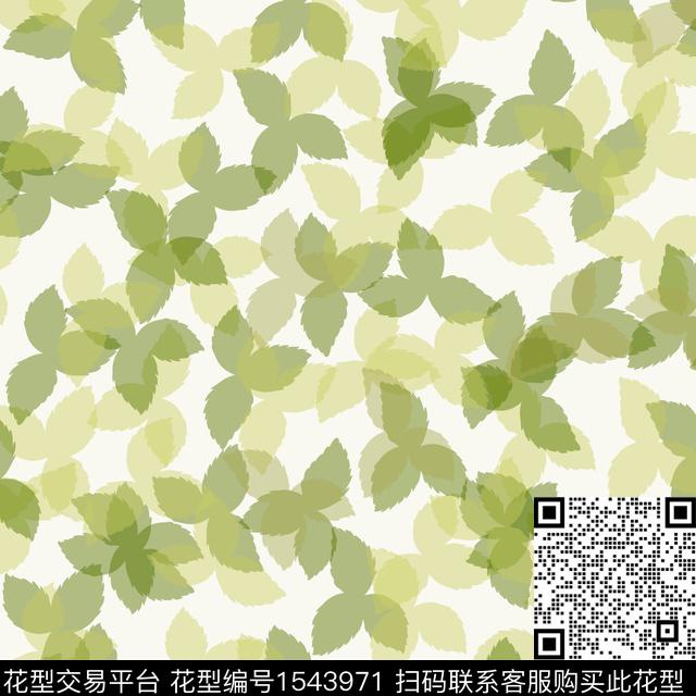 叶子小碎花女装传统印花华亿平台下载（图片编号: 1543971） - 瓦栏（Walan）