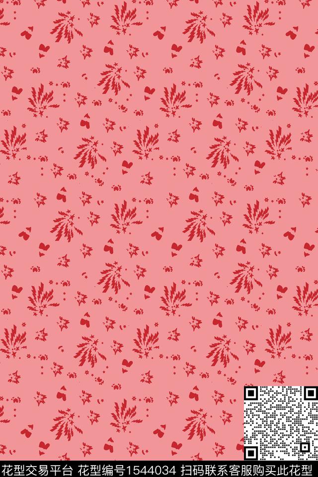 趣味小碎花素色数码印花华亿平台下载（图片编号: 1544034） - 瓦栏（Walan）