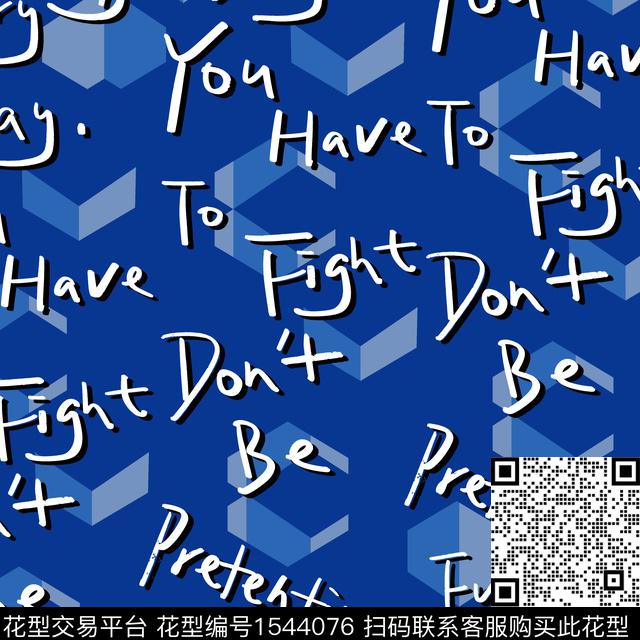 哥特字母几何数码印花华亿平台下载（图片编号: 1544076） - 瓦栏（Walan）