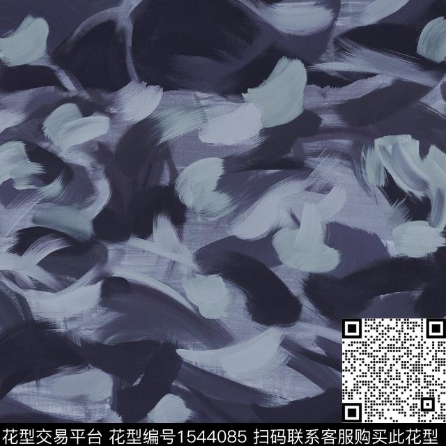 抽象手绘迷彩艺术格纹数码印花华亿平台下载（图片编号: 1544085） - 瓦栏（Walan）