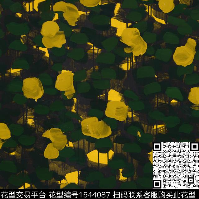 抽象手绘迷彩艺术格纹数码印花华亿平台下载（图片编号: 1544087） - 瓦栏（Walan）