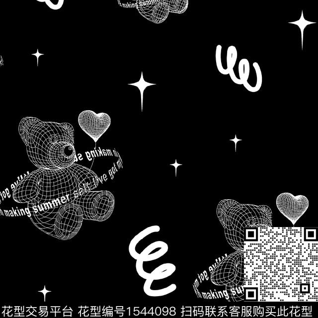 趣味黑白华亿平台卡通传统印花华亿平台下载（图片编号: 1544098） - 瓦栏（Walan）