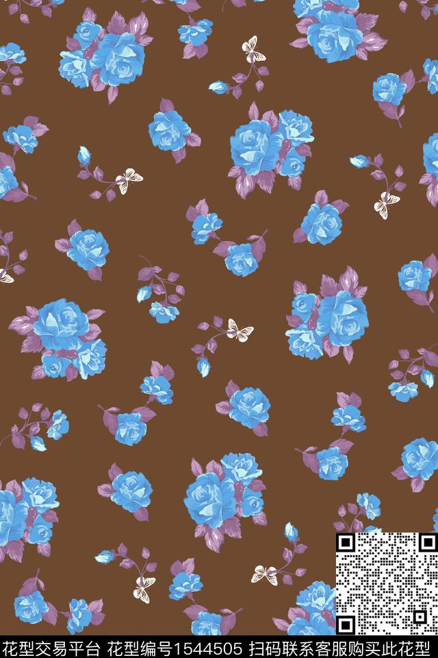 大牌风民族风青花瓷数码印花华亿平台下载（图片编号: 1544505） - 瓦栏（Walan）