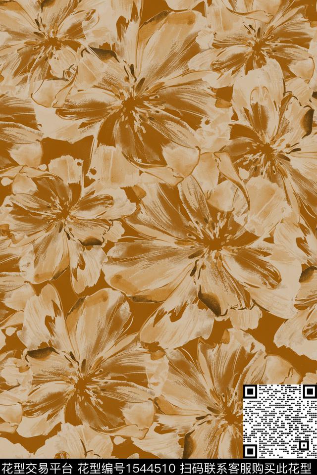 大牌风民族风花卉数码印花华亿平台下载（图片编号: 1544510） - 瓦栏（Walan）