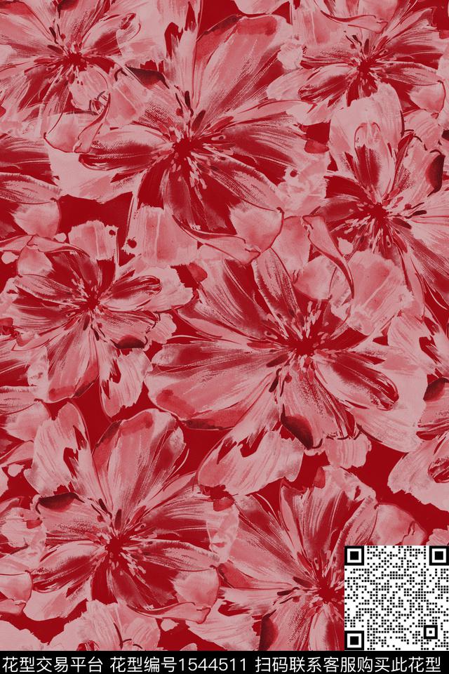 大牌风民族风花卉数码印花华亿平台下载（图片编号: 1544511） - 瓦栏（Walan）