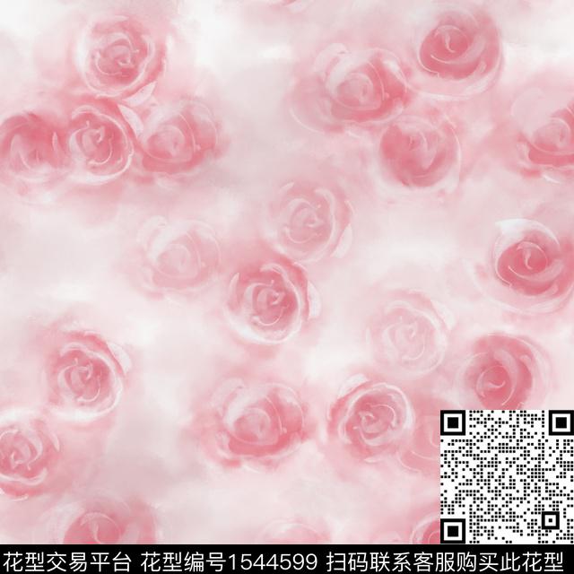 花卉朦胧小碎花数码印花华亿平台下载（图片编号: 1544599） - 瓦栏（Walan）