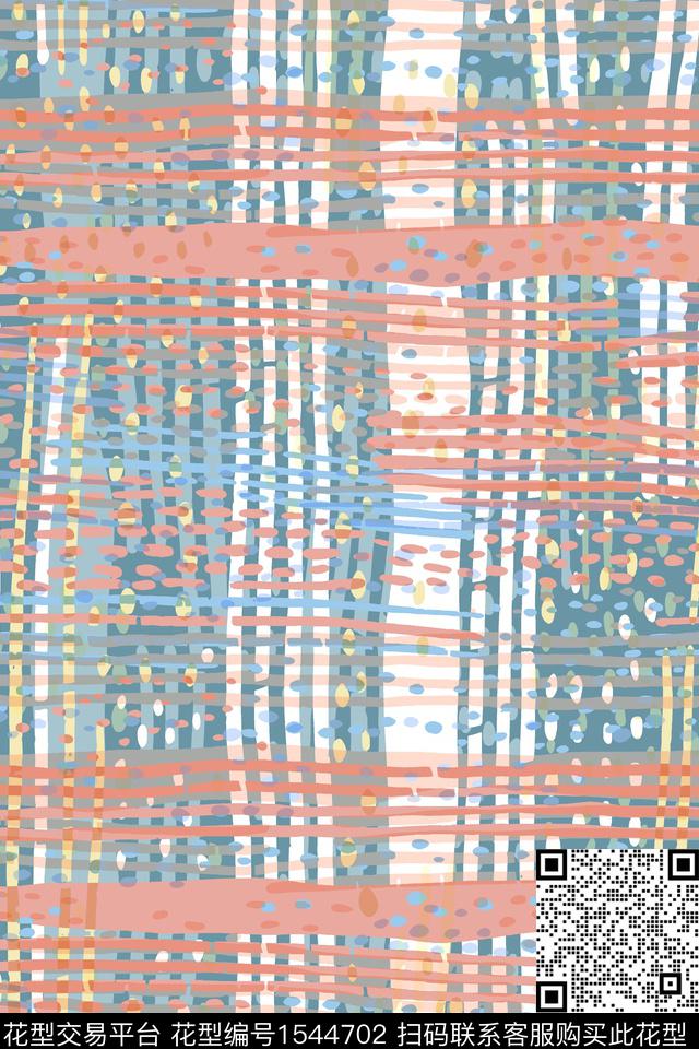 格子条纹波点数码印花华亿平台下载（图片编号: 1544702） - 瓦栏（Walan）