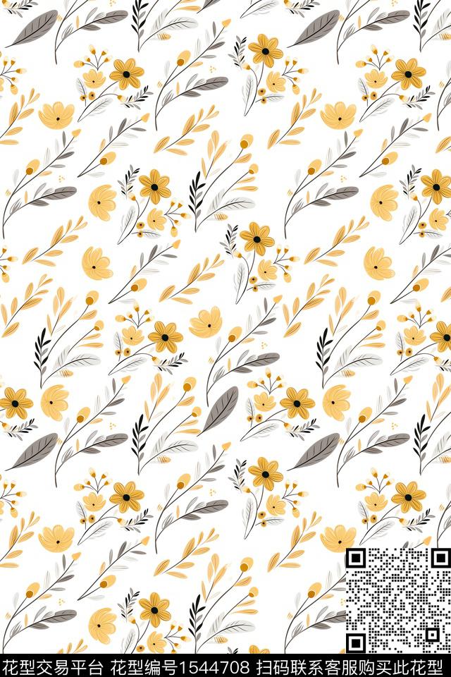 小碎花花卉春夏华亿平台数码印花华亿平台下载（图片编号: 1544708） - 瓦栏（Walan）