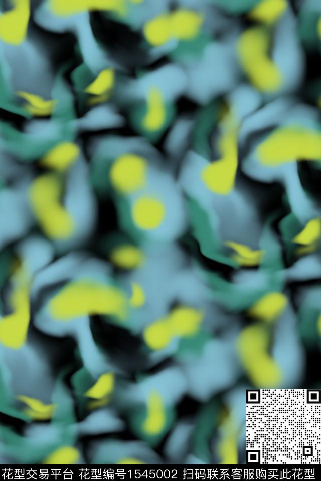 肌理笔触抽象数码印花华亿平台下载（图片编号: 1545002） - 瓦栏（Walan）