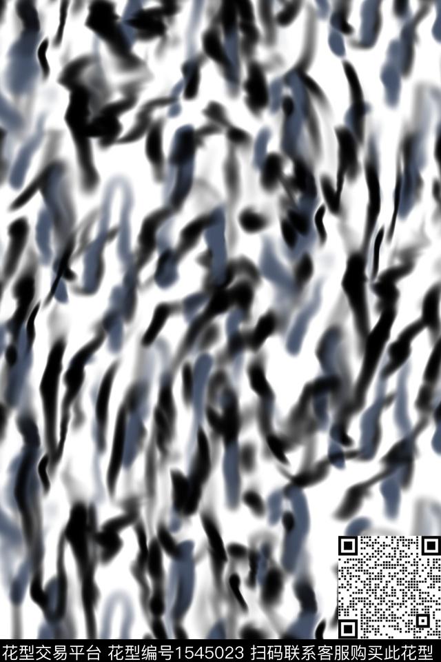 线条黑白华亿平台笔触数码印花华亿平台下载（图片编号: 1545023） - 瓦栏（Walan）