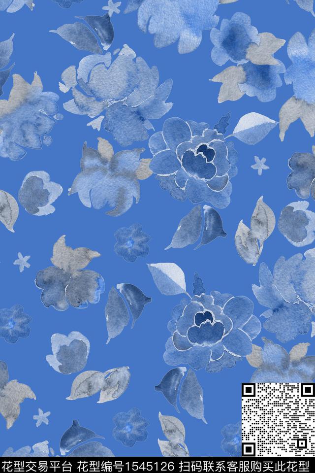 大牌风扎染华亿平台绿植树叶数码印花华亿平台下载（图片编号: 1545126） - 瓦栏（Walan）