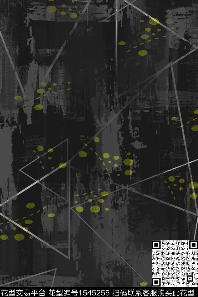 抽象字母几何数码印花华亿平台下载（图片编号: 1545255） - 瓦栏（Walan）
