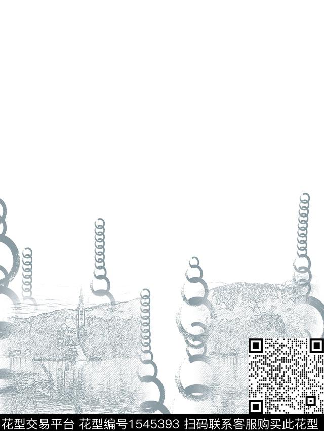 水墨风几何男装抽象男装传统印花华亿平台下载（图片编号: 1545393） - 瓦栏（Walan）