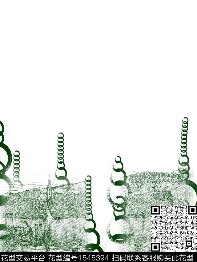 水墨风几何男装抽象男装传统印花华亿平台下载（图片编号: 1545394） - 瓦栏（Walan）